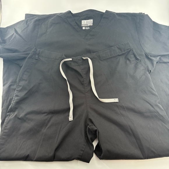 WonderWink Pants - Wonder Wink Black Scrub Set Medium